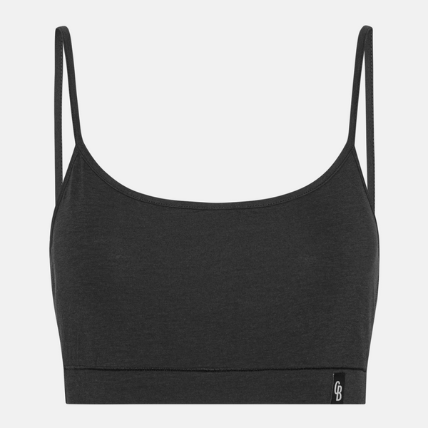 4-pack bh-topp med tunn vaddering svart/brun