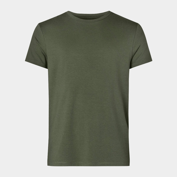 Army grøn bambus crew neck T-shirt XXL Resteröds