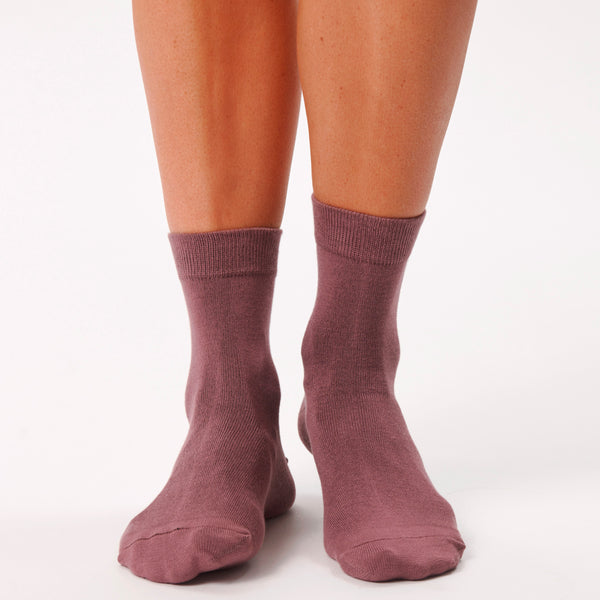 5 par bambus strømper i mauve og stribe mix Copenhagen Bamboo