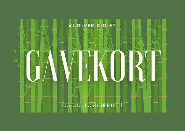 Gavekort DKK 100.00 Bambustøj.dk