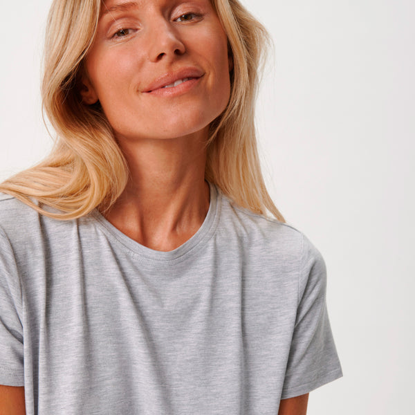 Lysegrå kortærmet bambus T-shirt Copenhagen Bamboo