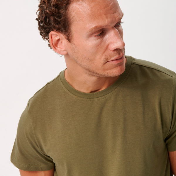 Oliven crew neck bambus T-shirt Copenhagen Bamboo