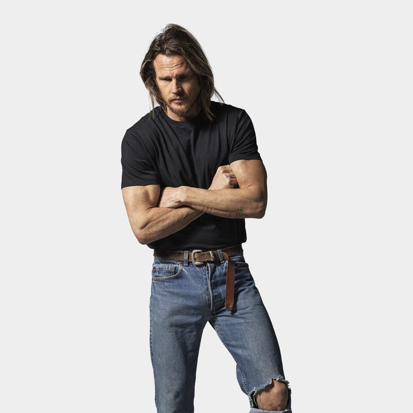 Sort bambus crew neck T-shirt Resteröds