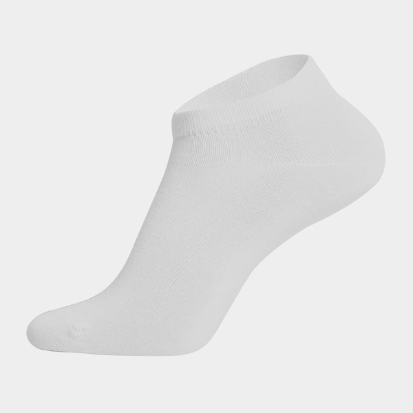 5 par hvide bambus ankelsokker Resteröds