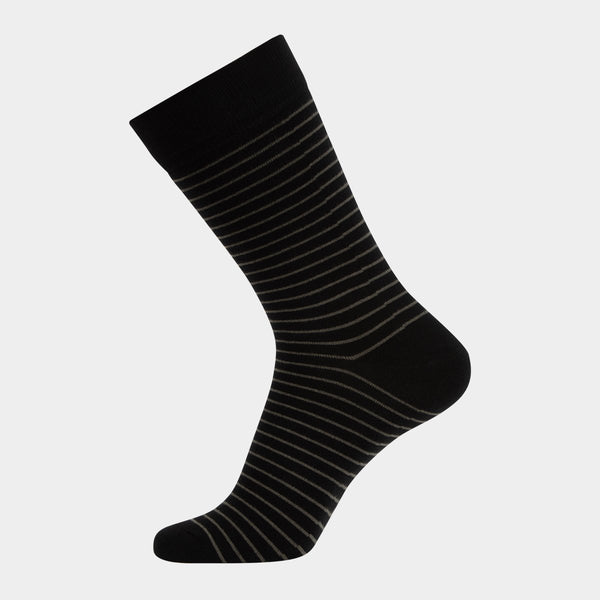 7 par stribet bambus strømper JBS