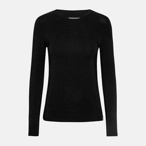 Langærmet bambus T-shirt til dame