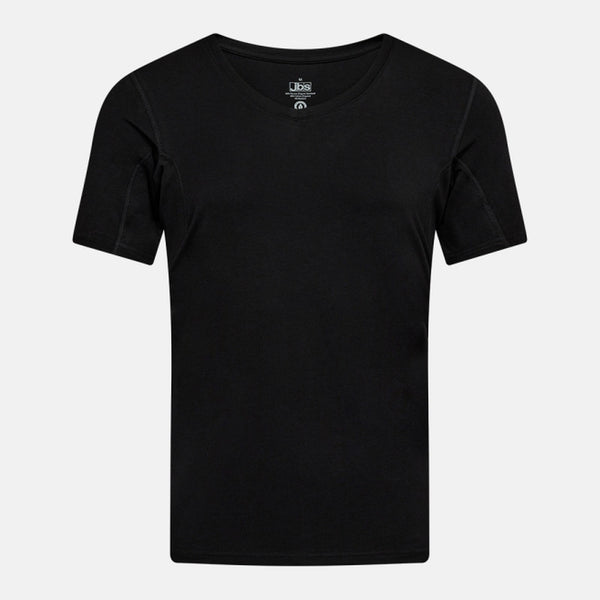 Sort bambus anti-sved T-shirt med V-hals