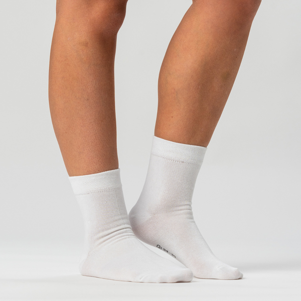 10 par bambusockor lågt skurna vita/mörkgrå