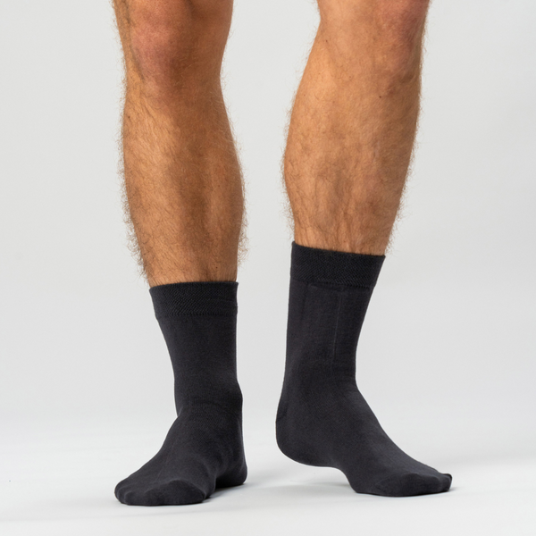 10 par bambusockor lågt skurna vita/mörkgrå