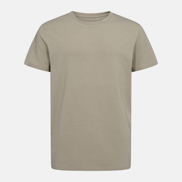 Mørk khaki crew neck bambus t-shirt