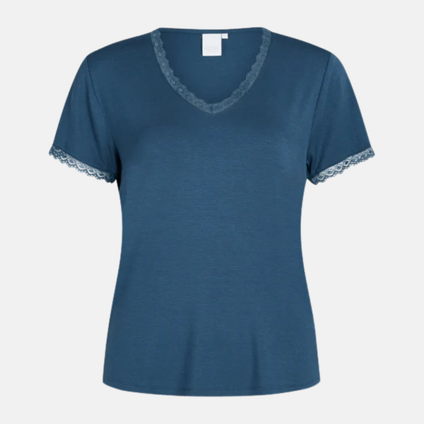 Jordan Bamboo Kortärmad Nattlinne - Dusty Blue