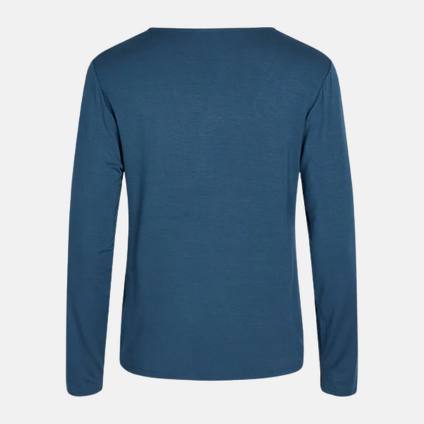Jordan Bamboo Långärmad Nattlinne - Dusty Blue