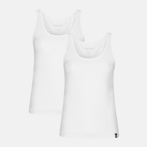 2 pak Hvid bambus Tank Top fra Copenhagen Bamboo