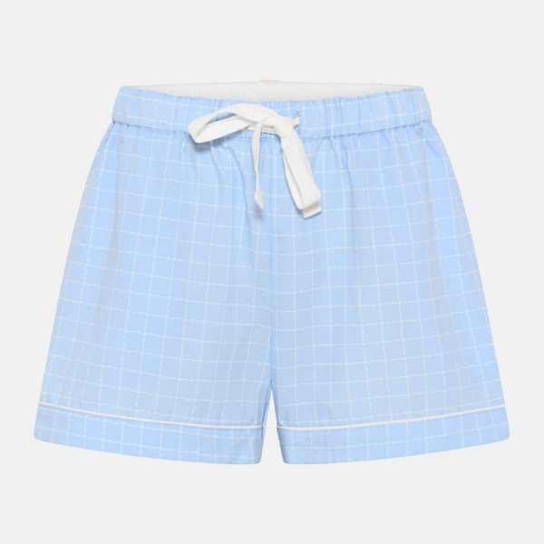 Katrina nattshorts i bambu - ljusblå