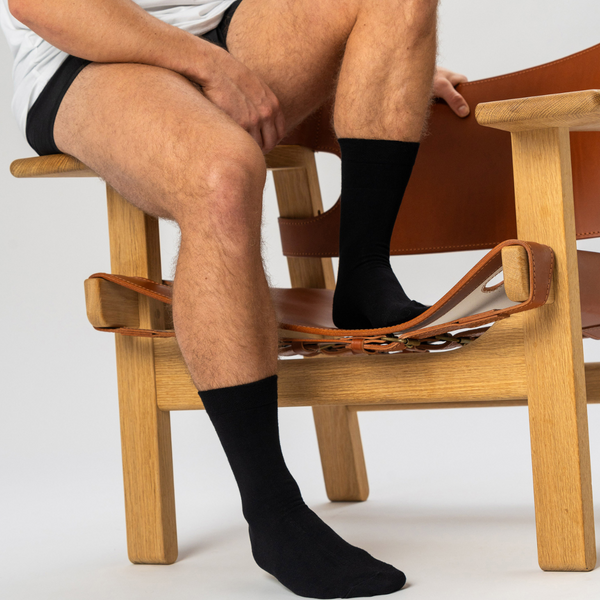 10 par bambusockor svarta/vita