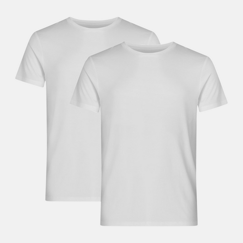 2 pak Hvid slim fit bambus T-shirts fra Resteröds