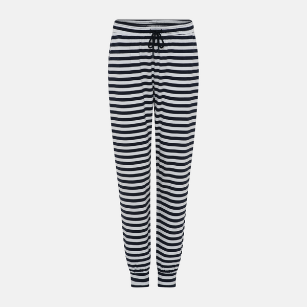 Betty bambu nattbyxor - svart/vit randig