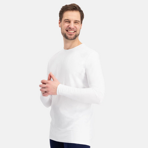 2 pak hvid langærmet bambus T-shirt fra Bamboo Basics billede 3