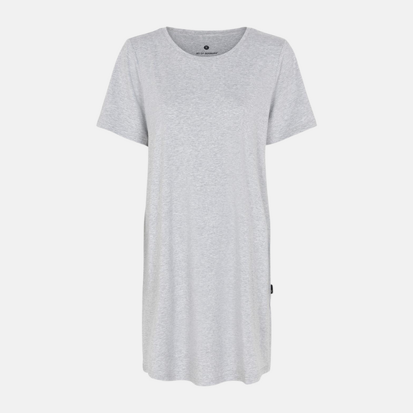 T-shirtklänning i bambu ljusgrå