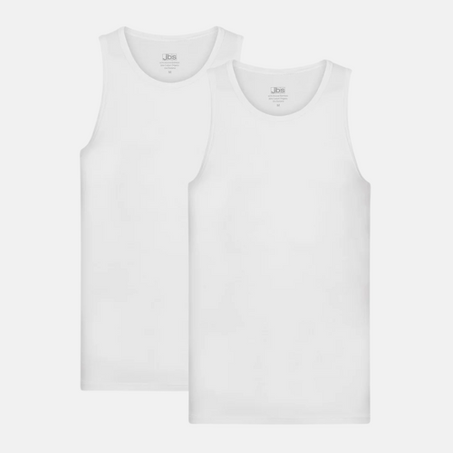 2 pak hvid bambus tank top fra JBS