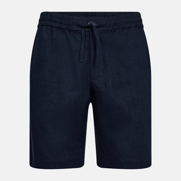 Marinblå shorts i bambu och linne