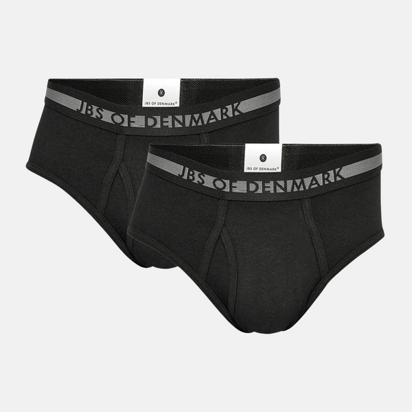 2 paket svarta herrtrosor i bambu med gylf