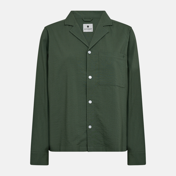 Grön bambuskjorta i seersucker-kvalitet