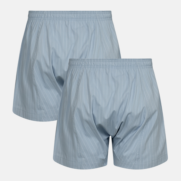 2-pack ljusblå bambu poplin boxershorts