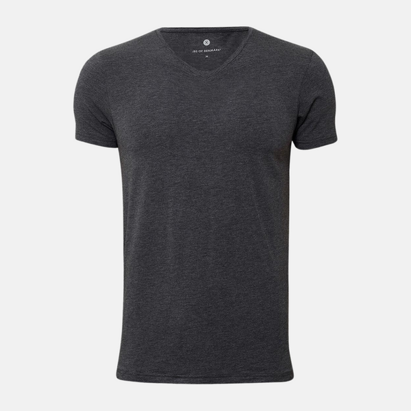 Mörkgrå v-ringad bambu T-shirt