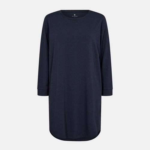 Blå langærmet bambus T-shirt kjole fra JBS of Denmark