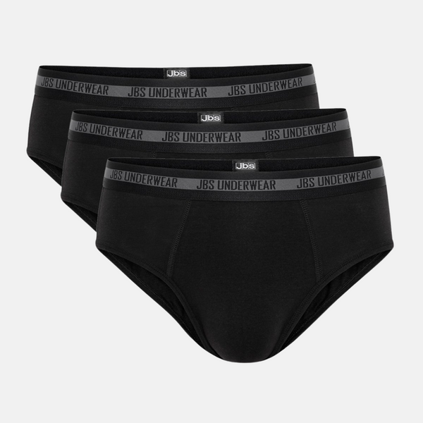 3 par herrtrosor i bambu svarta