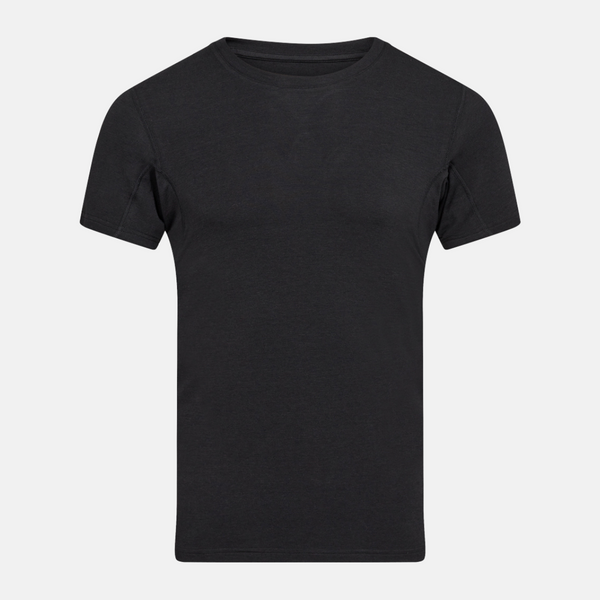 Svart T-shirt mot svett i bambu