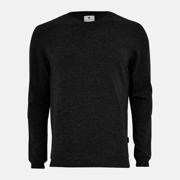 Svart tröja i bambu med rund hals