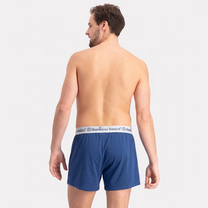 2 pak bambus boxershorts i grøn og blå fra Bamboo Basics