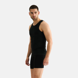 2 pak Sort bambus Tank Top fra JBS