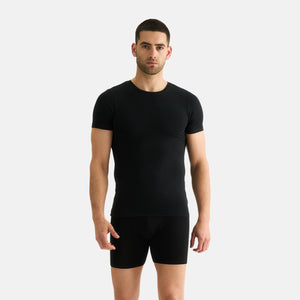 2 pak Sort slim fit bambus T-shirt fra JBS