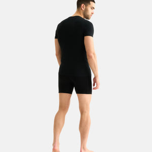 2 pak Sort slim fit bambus V-hals T-shirt fra JBS