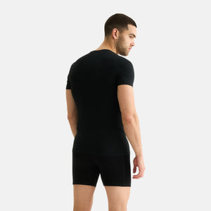 2 pak Sort slim fit bambus V-hals T-shirt fra JBS