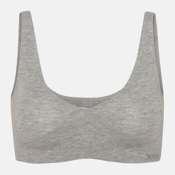 Ljusgrå bambu-bh utan vaddering