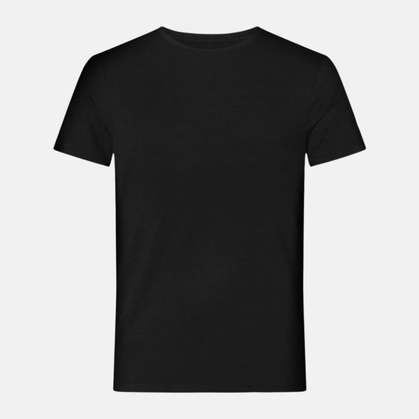 2 svarta bambu T-shirts med rund hals i slim fit