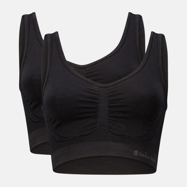 Nova bambu-bh utan vaddering - svart 2-pack