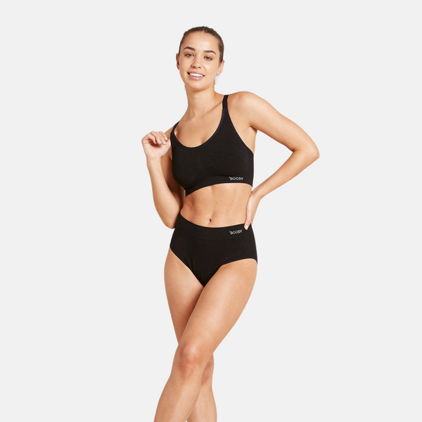 Bambu-bh för stora bröst - svart