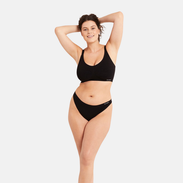 Bambu-bh för stora bröst - svart