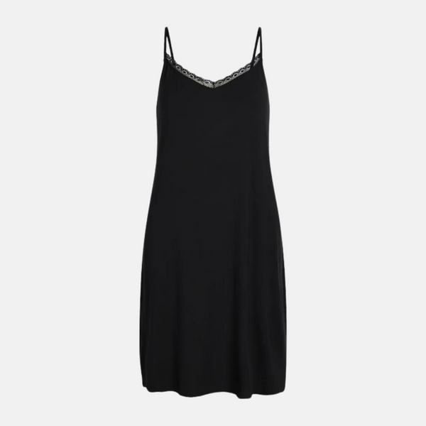 Maia bambu nattlinne med smala axelband - svart