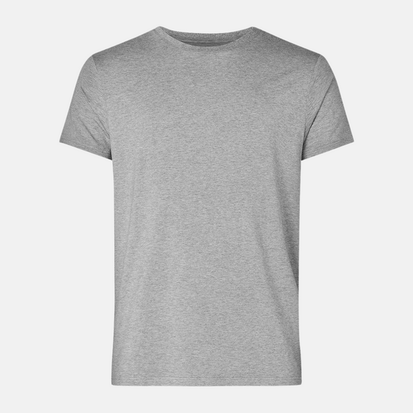 Ljusgrå T-shirt med rund hals i bambu
