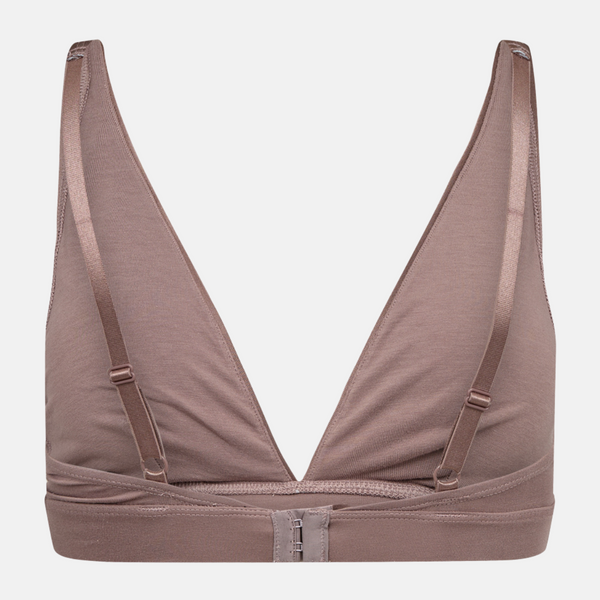 Taupe bambu triangel bh med feminina detaljer