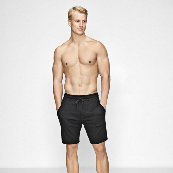 Svarta sweatshorts i bambu