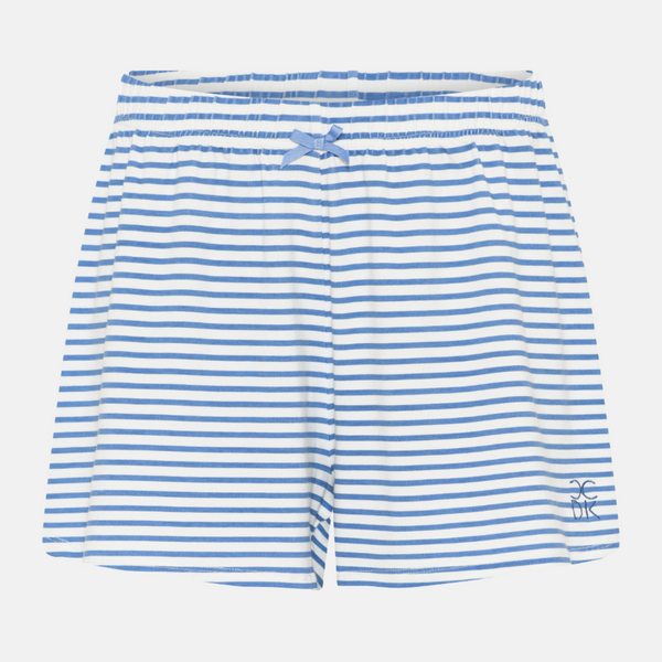 Kimmy bambu nattshorts - ljusblå randig
