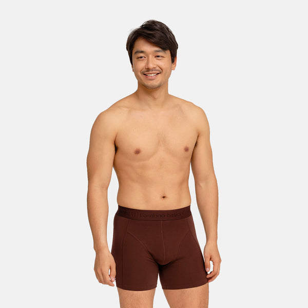 3 pak bambus underbukser i brun og sort fra Bamboo Basics