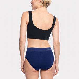 3 pak mørkeblå bambus maxi trusse fra Bamboo Basics